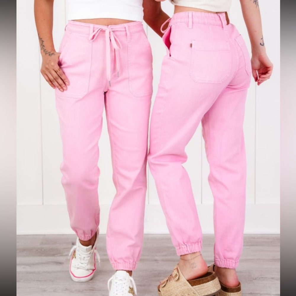 Judy blue pink jean joggers 16W - Picture 6 of 11